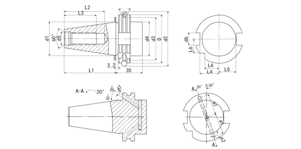 sk tool holder dimension