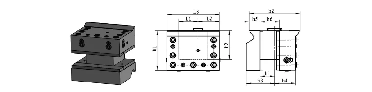 C1 radial axial tool holder dimension