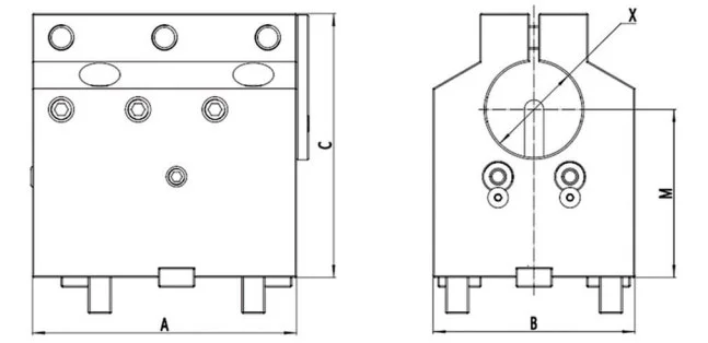 Split block boring bar holder dimensions