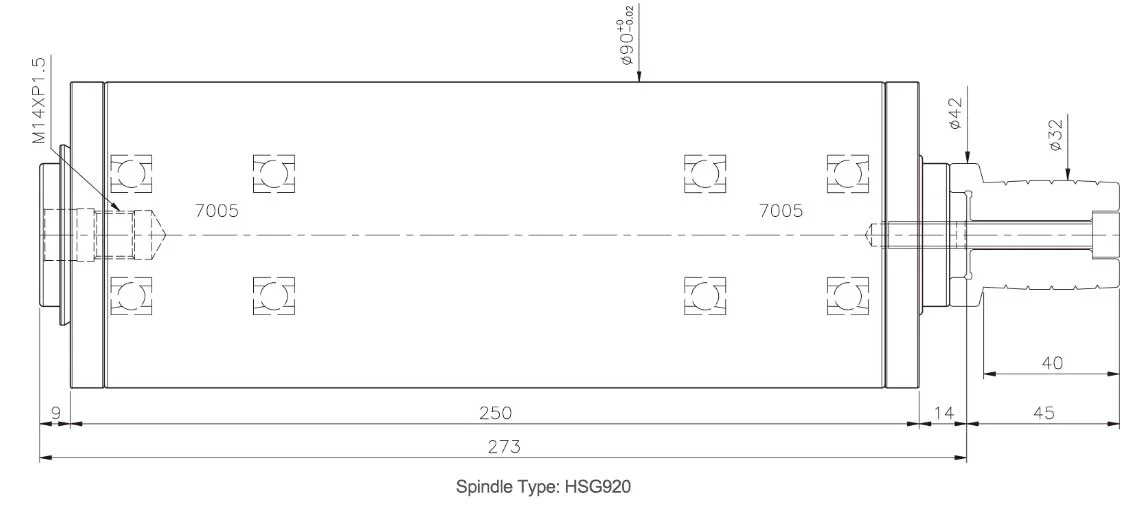 HSG920 Belt Drive Spindles Dimension HSG920 Belt Drive Spindles Dimension