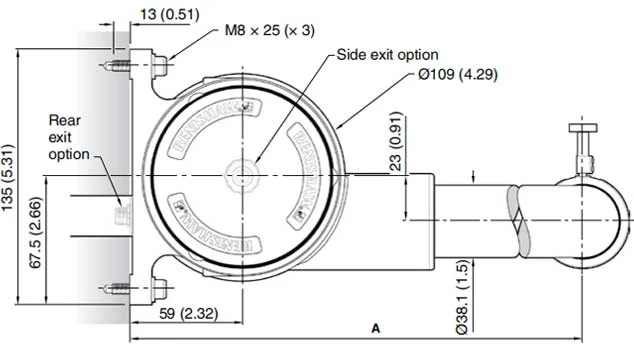 HPPA DIMENSIONS SIDE VIEW