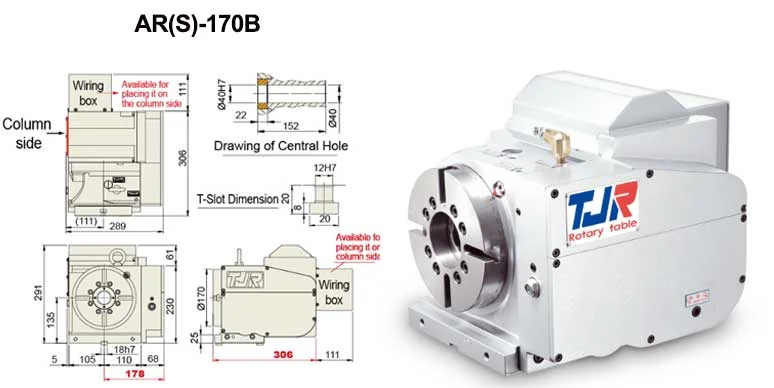 AR(s)-170B rotary table dimension AR(s)-170B rotary table dimension