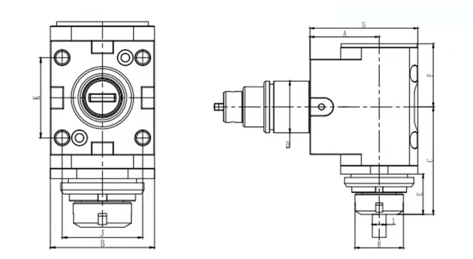 BMT 90 degree driven tool holder dimension