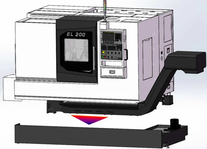 EL200 slant bed cnc lathe