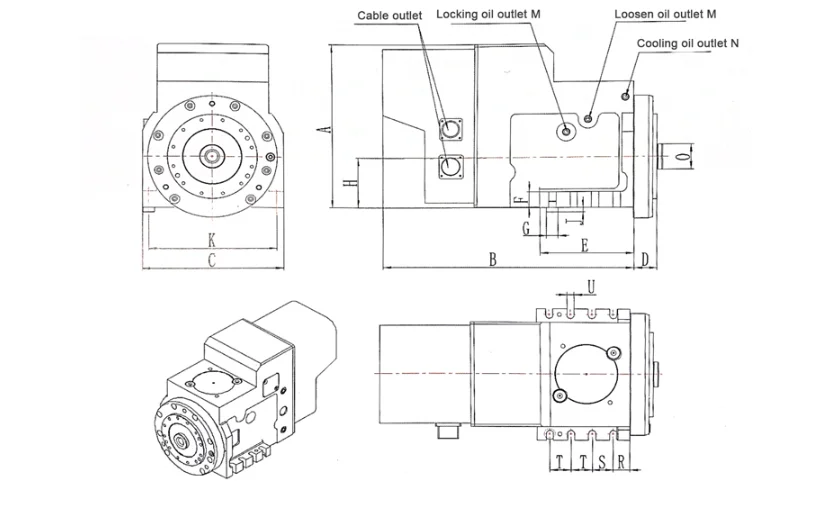 CNC servo turret dimensions